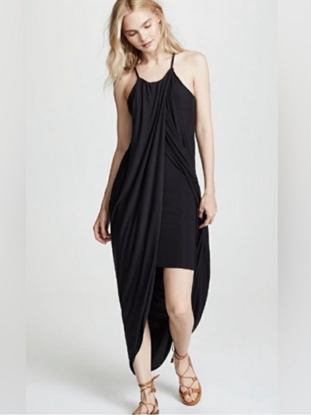 Joie New Black Long Dress Halter Neck Elegant